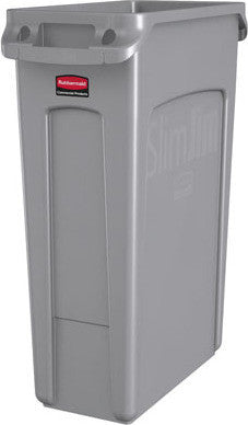 Poubelle avec canaux de ventilation Rubbermaid Slim Jim, 23 gals